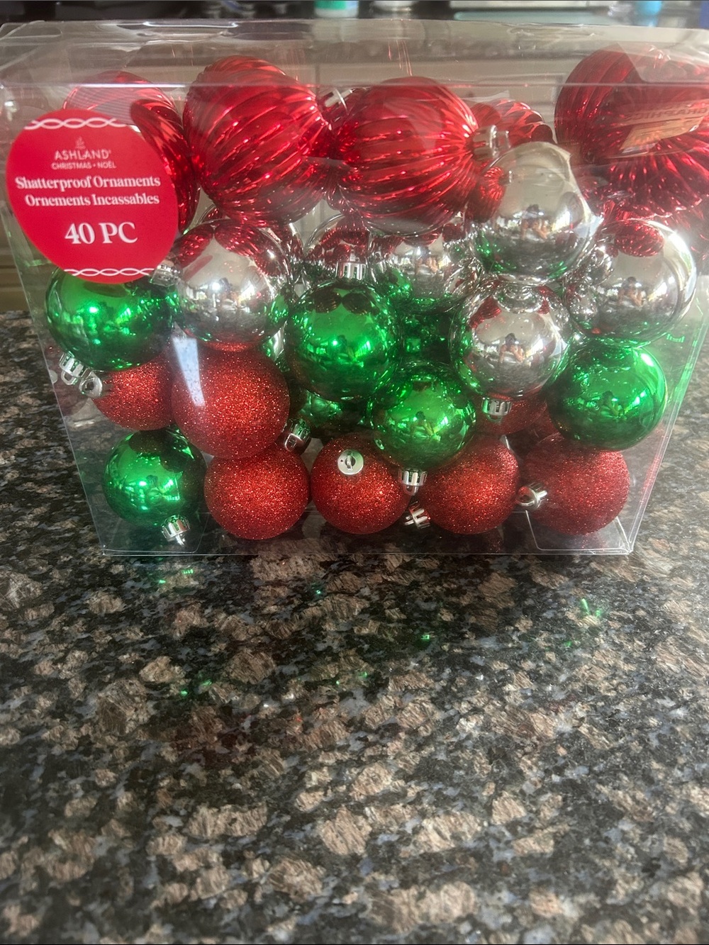 ASHLAND SHATTERPROOF ORNAMENTS LOT OF 40 NWT
